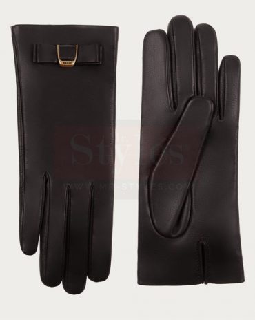 Bally Nappa Leather Gloves Blue