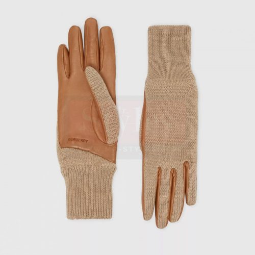 Burberry Cashmere Lined Lambskin Gloves Fashion Collection Free Shipping