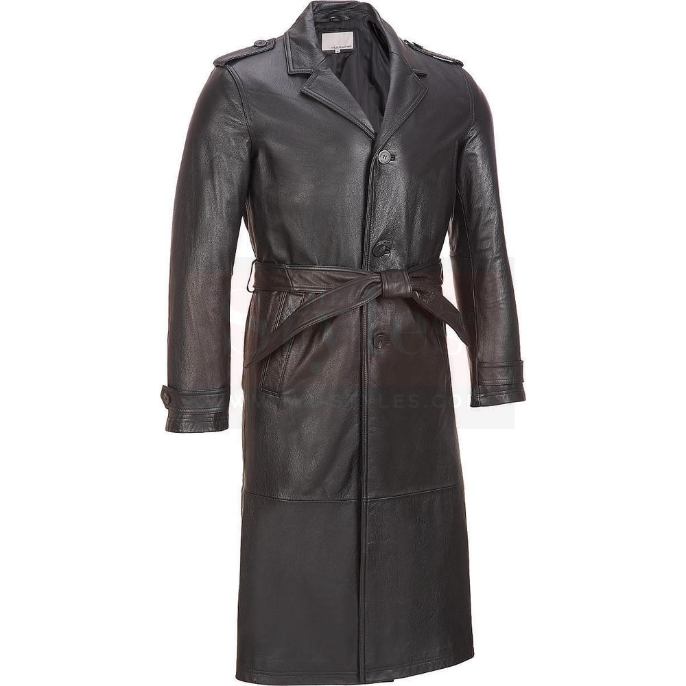Wilsons Leather Classic Leather Trench Fashion Coat-Wilsons Replica