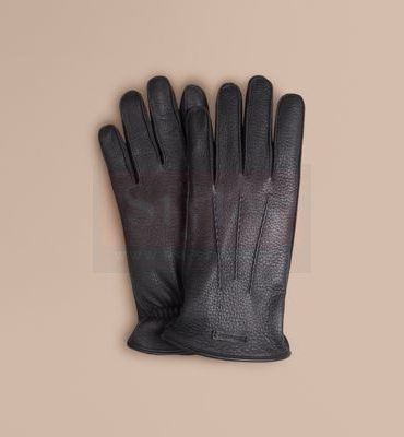 Burberry Fur Lined Deerskin Gloves