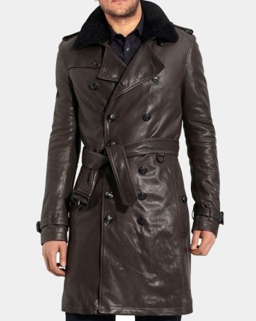 Men’s Brown Leather Fashion Coat Fashion Coats Free Shipping