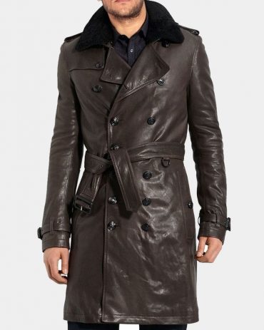 Brown fashion leather jacket