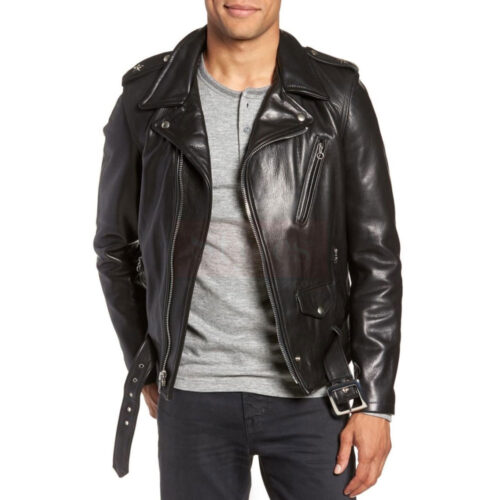 Biker Fashion Tan Leather Jacket Mens Fashion Collection Free Shipping