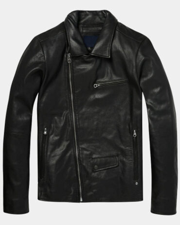 Black Biker Lather Jackets Mens