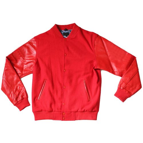Black Panther Varsity Jacket in Tonal Red Fashion Collection Free Shipping