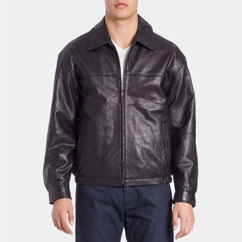 Boston Harbour Replica Bomber Jacket With Leather Sleeves Fashion Collection Free Shipping