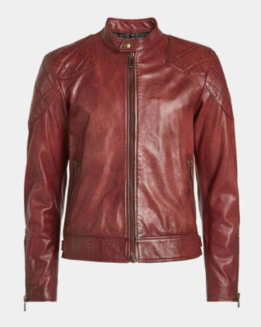 Fashion Mens Brown Leather Jacket
