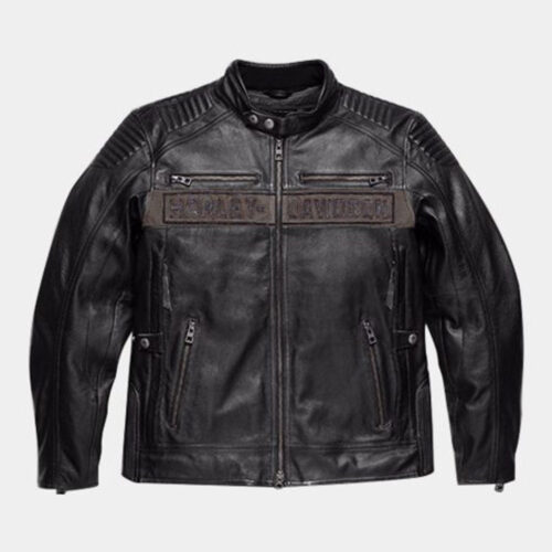 Harley Davidson Men’s Asylum Leather Motorcycle Jacket MotoGp Jackets Free Shipping