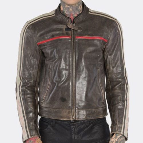 Harley Davidson Mens Vintage Brown Leather Jackets MotoGp Jackets Free Shipping