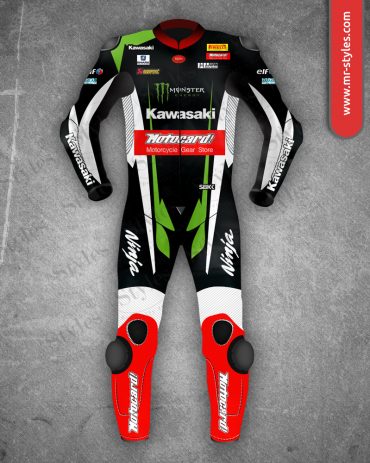 Kawasaki Ninja Motocard SBK 2017 Leather Suit MotoGp Collection Free Shipping