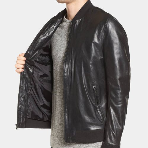 Lamarque Quilted Leather Bomber Jacket Mens Fashion Collection Free Shipping