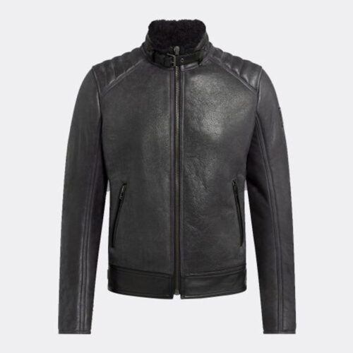 Lightweight Shearling Fashion Men’s Leather Jacket Fashion Collection Free Shipping