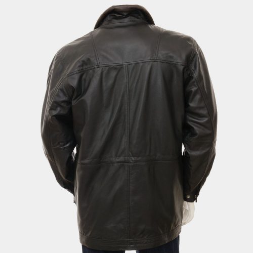 Men’s Black Leather Fashion Coat Fashion Coats Free Shipping