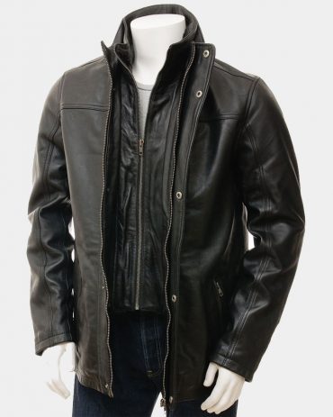 Men's Black Leather Jacket