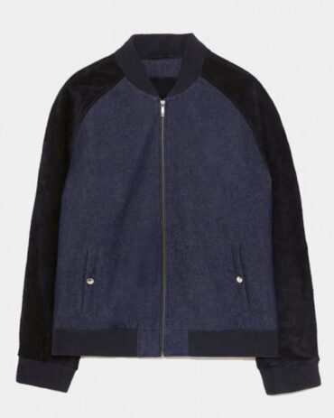 Mens Denim Bomber Jacket