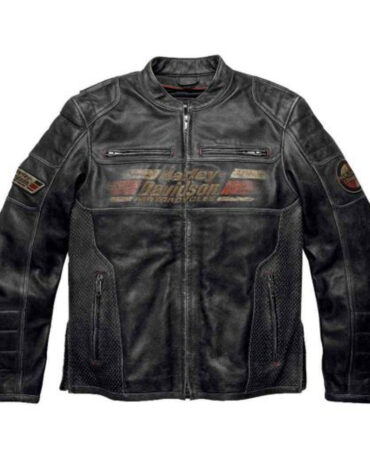 Men’s Harley Davidson Astor Patches Distressed Leather Jacket MotoGp Jackets Free Shipping
