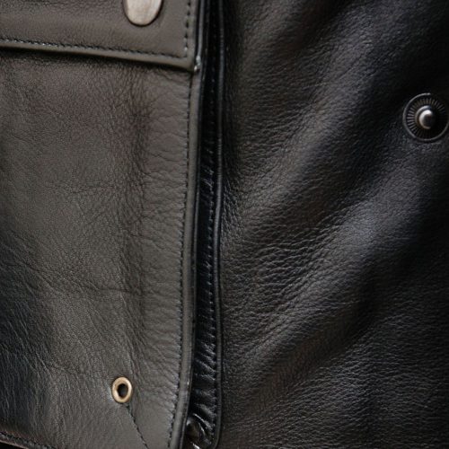 Men’s Leather Fashion Coat in Black Fashion Coats Free Shipping