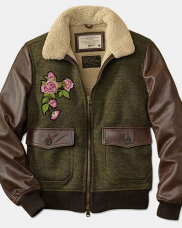 Mens Leather Parka Sweater Jacket