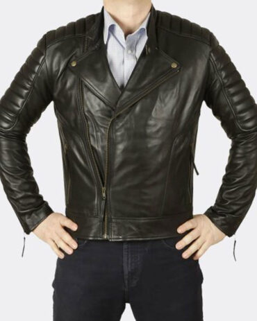 Quilted Biker Leather Jacket