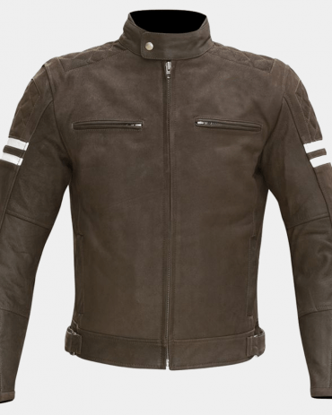Street & Steel Eastwood Motorcycle Leather Jacket Motorbike Jackets Free Shipping