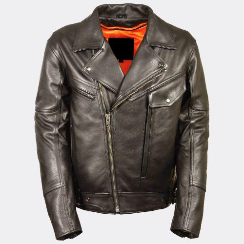 Motorcycle Leather Men’s Side Belt Utility Pocket Motorcycle Jacket MotoGp Jackets Free Shipping