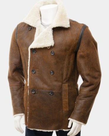 Mr-Styles Wool Brown Leather Jackets Men