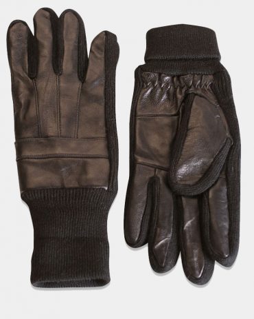 Mens Real Leather Gloves cuff