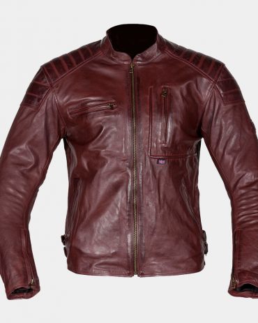 Red light Leather Motorcycle Jacket