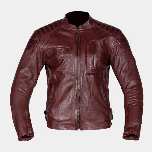 Red light Leather Motorcycle Jacket Motorbike Collection Free Shipping