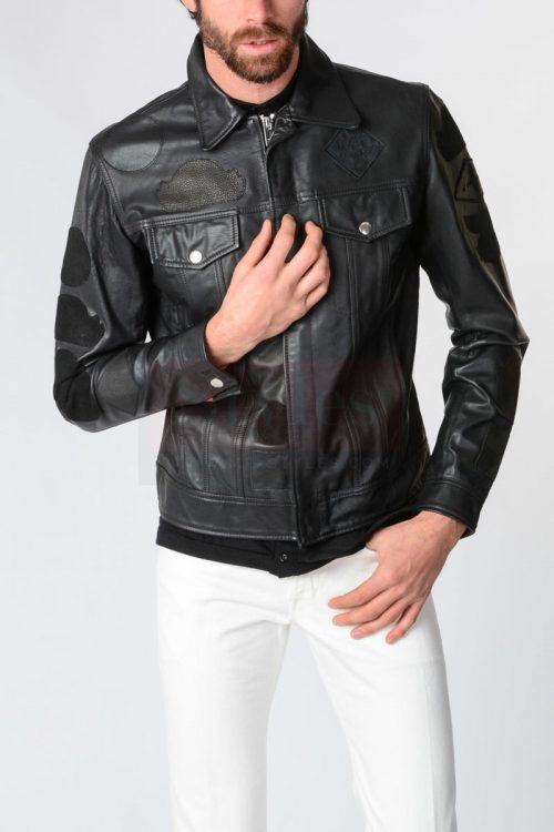 Diesel L-Jimmy-Patch Leather Jackets Fashion Collection Free Shipping