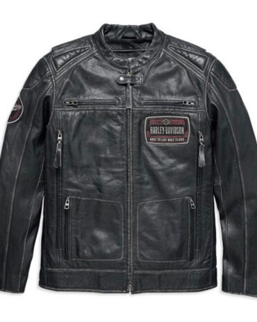 Harley Davidson Men’s Benson Lightweight Leather Jacket MotoGp Jackets Free Shipping
