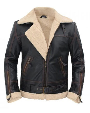 USA Shearling B3 Flight Leather Jackets For Men Fashion Collection Free Shipping