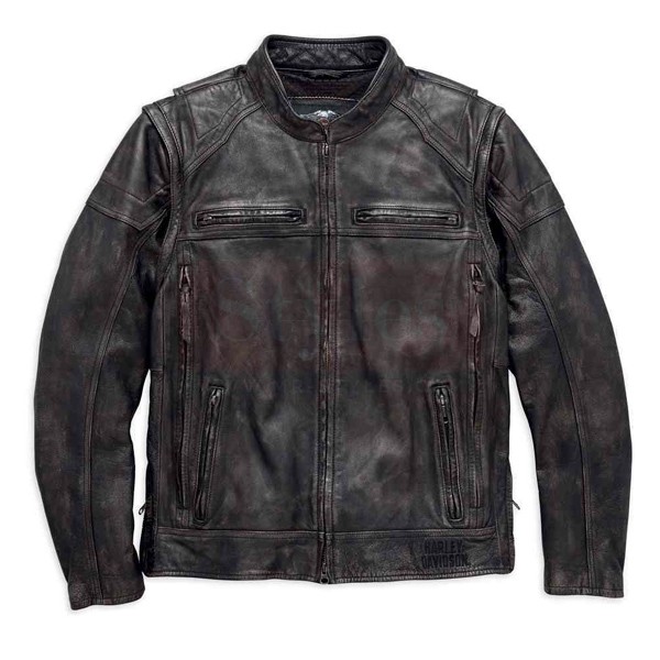 Men's Dauntless Convertible Motorcycle Leather Jacket - Harley Davidson