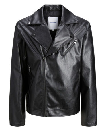 Black Jack&Jones Leather Biker Jacket