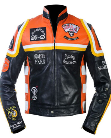 Harley Davidson Mickey Rourke Motorcycle Leather Jacket