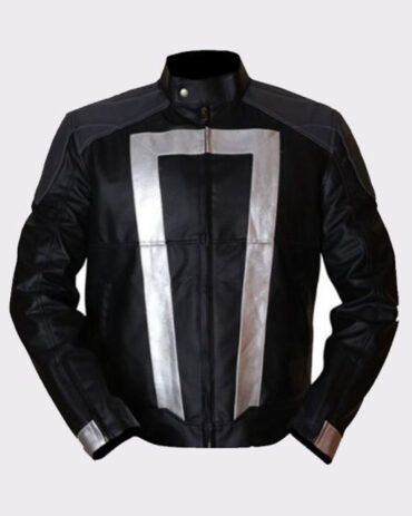 Shield Gabriel Luna Ghost Rider Black Excelled Leather Bomber Jacket Celebrities Leather Jackets Free Shipping