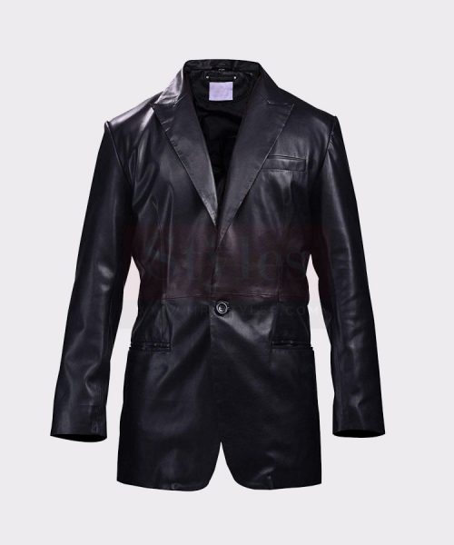 Classic Black Leather Bomber Jacket Men’s Leather Bombers jackets Free Shipping