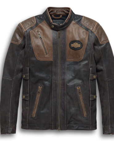 Harley Davidson Men’s H-D Triple Vent System Trostel Leather Jacket