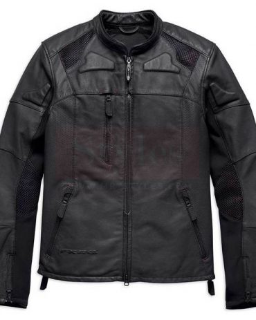 Harley-Davidson Men's FXRG Perforated Slim Fit Leather Jacket