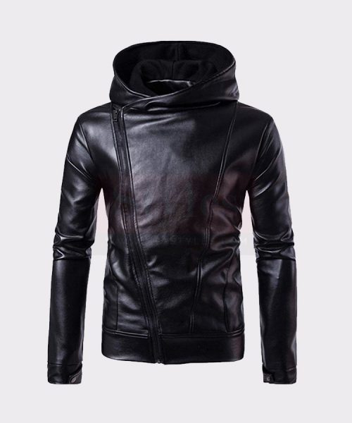 Winter Biker Leather Bomber Jacket Leather Bombers jackets Free Shipping