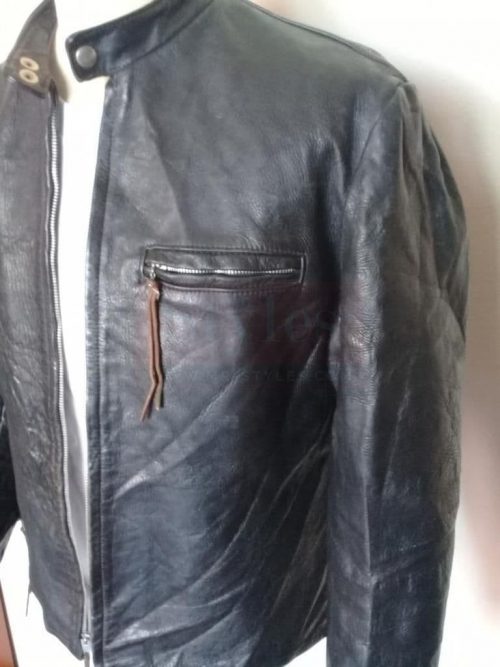 VTG HARLEY DAVIDSON SPORTSTER HORSEHIDE LEATHER CAFE RACER MOTORCYCLE JACKET Fashion Collection Free Shipping