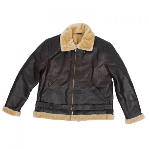 Hardy Shearling Leather Bomber Jacket B3 Leather Jacket Free Shipping