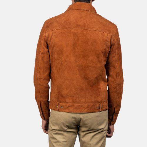 Stallon Brown Suede Jacket For Men’s Western Jacket Free Shipping