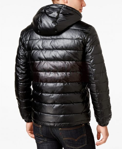 Mr-Styles Leather Puffer Coat Puffer Jackets Free Shipping