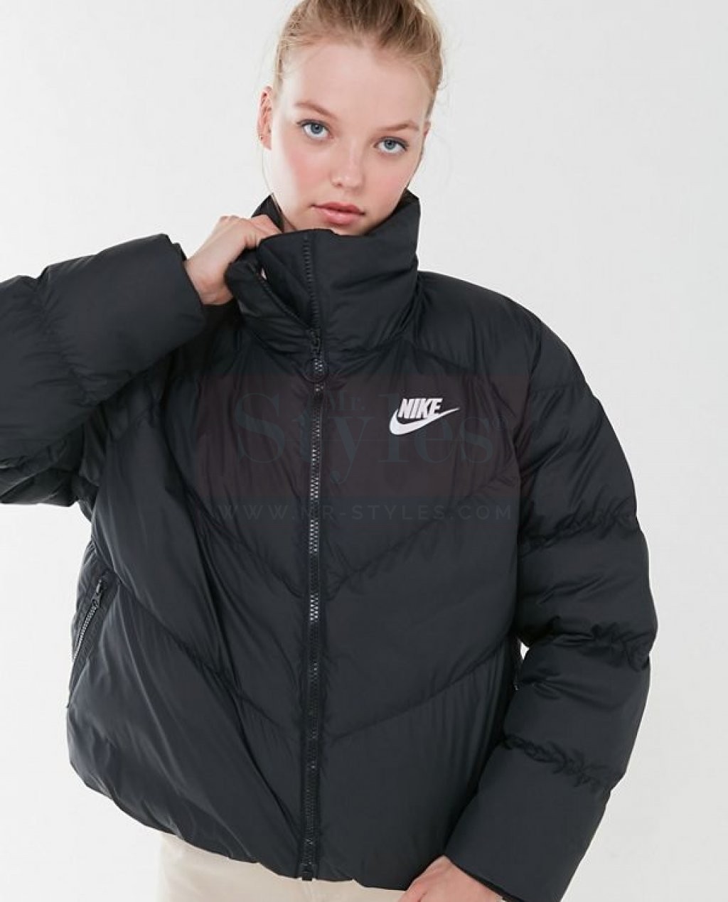 Shop Women's Nike Leather Puffer Jacket - 15% Off | Mr-Styles
