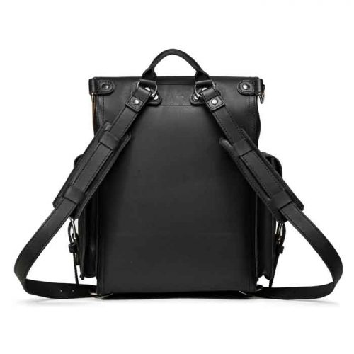 Women’s Squared Full Grain Leather Backpack Bags Free Shipping