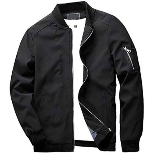 Men’s Slim Fit Lightweight Sportswear Bomber leather jacket Fashion Collection Free Shipping