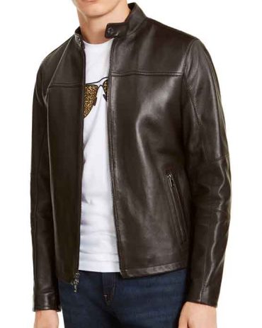 Men's Leather Racer Jacket