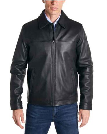 Macy’s Men’s Smooth Leather Jacket Fashion Jackets Free Shipping