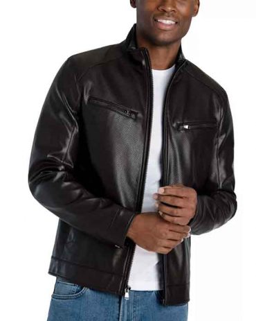 Men's Perforated Real Latest Leather Jacket